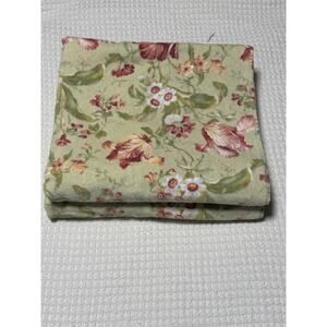 The Royal Company by Karsten Floral Pink Green Towel Set 27x50 100% Cotton